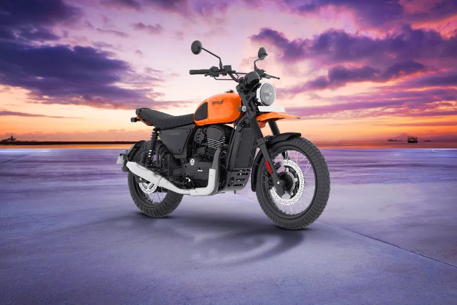 Yezdi Scrambler Single Tone Fire Orange image